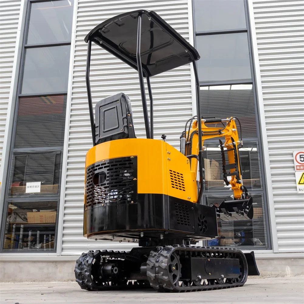 Free Shipping Arrived in Seven Days HT10 1Ton Excavator Engine EPA Digger Farm Small Excavators with Free Bucket