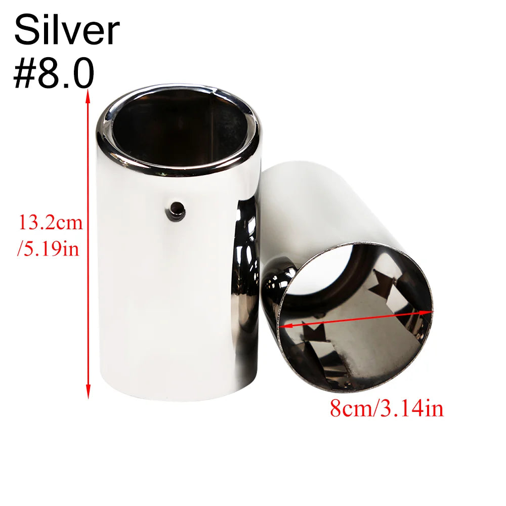 2 pezzi/set di coperture per tubi di scarico in acciaio inossidabile cromato per Audi A1 A3 A4 TT 2009-2015/VW Volkswagen PASSAT