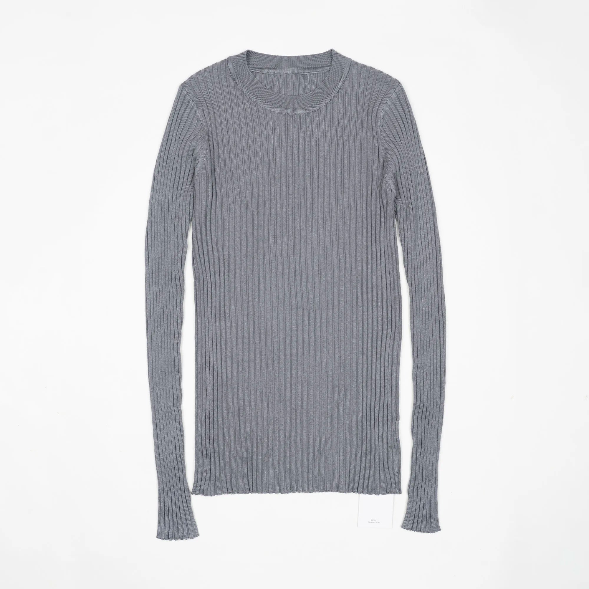 Women Sweater Pullover Basic Crew Neck Ribbed Tops Solid Knitted Jumper With Thumb Hole