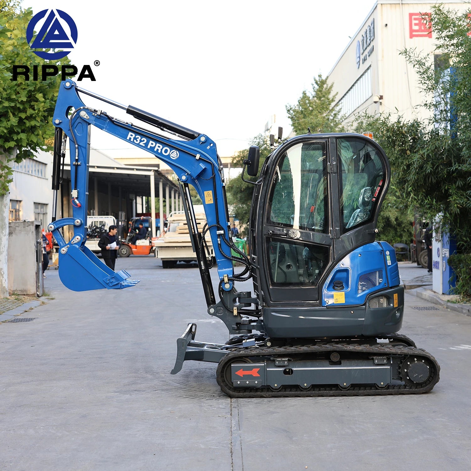 Free Shipping Rippa Mini Excavator Miniature Digger Swamp Bagger 3 Ton 3.5 Ton EPA Excavator With Closed Cabin