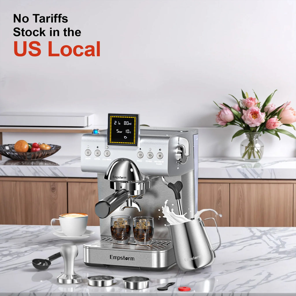 For Professional Semi Automatic Electric Commercial Coffee Maker Barista Cold Brew Espresso Machine Household Use Stock US