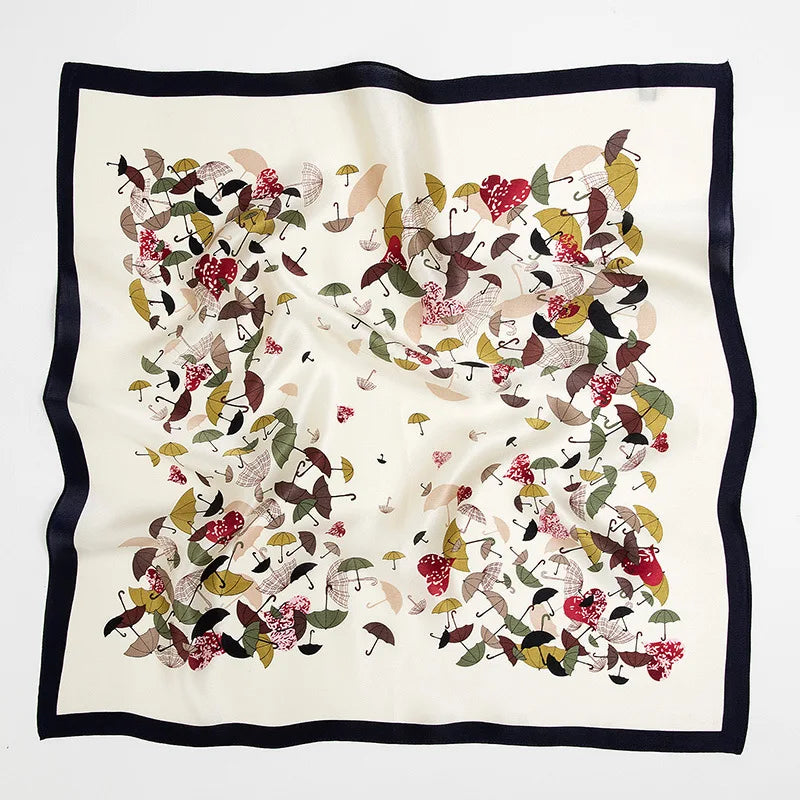 Suya Dream 100% REAL SILK Woman Silk Scarf 53x53cm Square Printed Scarves