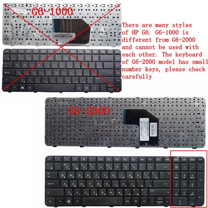 US/RU/SP/FR/JP English NEW Laptop Keyboard For HP Pavilion G6 G6-2000 TPN-Q110 TPN-Q107 G6-2025 2301 2327 2328 2147TX 2146 2001