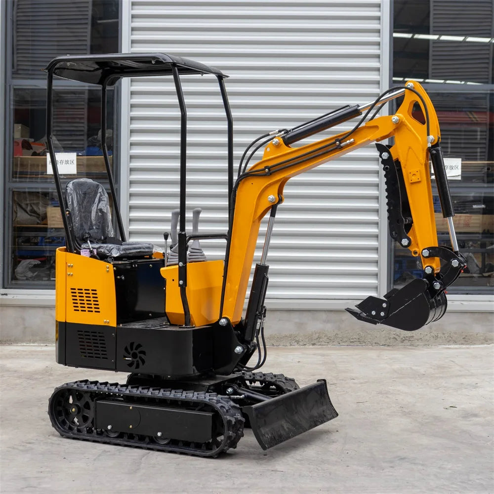Free Shipping Arrived in Seven Days HT10 1Ton Excavator Engine EPA Digger Farm Small Excavators with Free Bucket