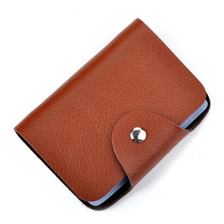 New Arrival Genuine Leather Business Card Case Women's ID Bag Female Credit Card Holder 26 Bank Cards Slots For Men