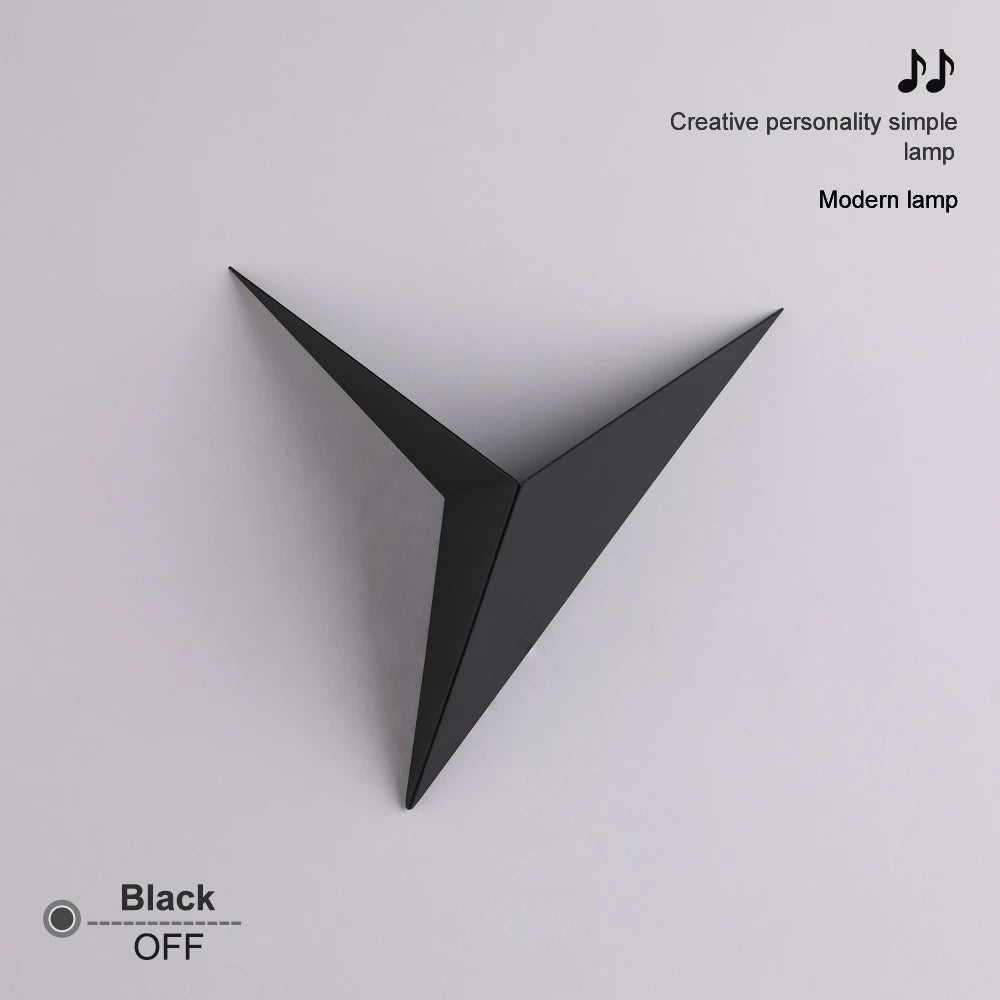 Modern minimalist triangle shape LED Wall Lamps  Nordic style Indoor Wall Lamps Living Room Lights 3W AC85-265V Simple Lighting