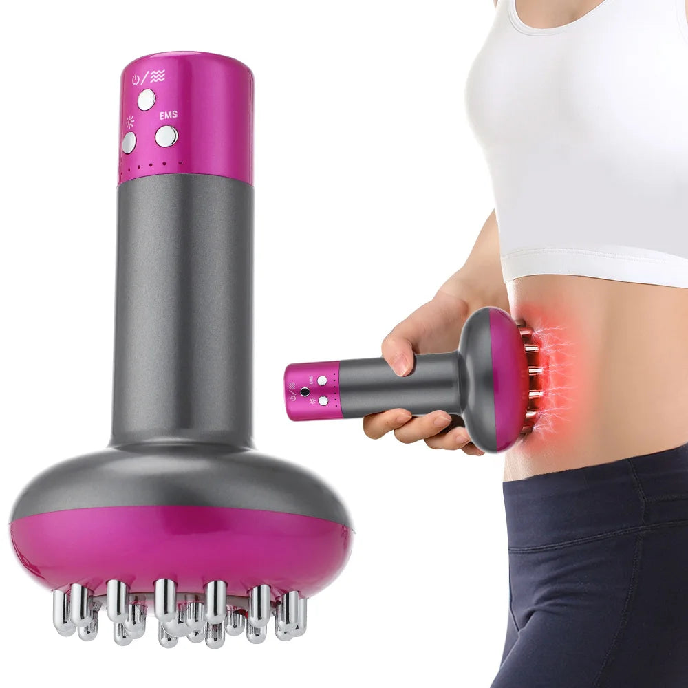 US Free Shipping Electric Guasha Lymphatic Drainage Massager Microcurrent Heated Body Slimming Cellulite Massager Meridian Brush