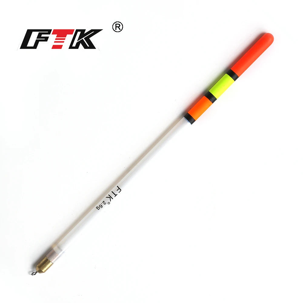 FTK 10PCS/LOT 1.5/2.0/2.5/2.6/3.0G Clear Plastic Fishing Float Carp / Coarse Fishing Floats Tube Mix Sizes