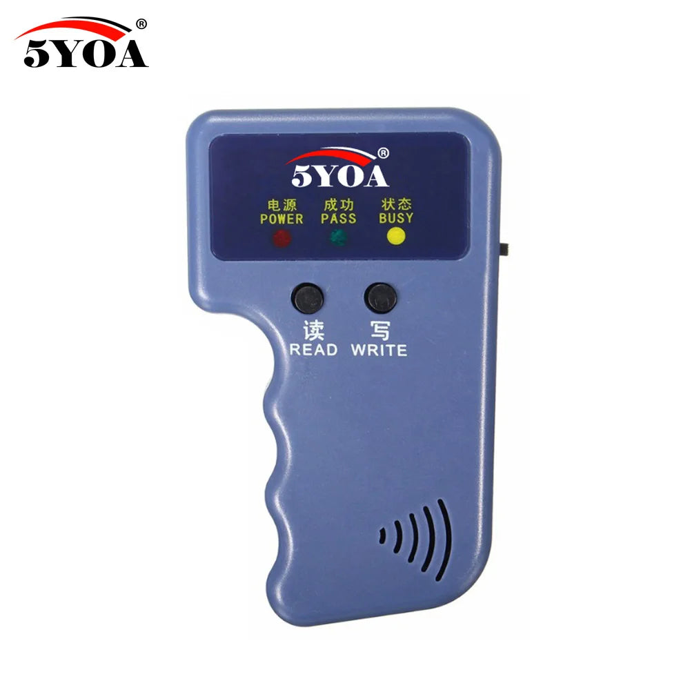 125KHz EM4100 RFID Copier Writer Duplicator Programmer Reader + T5577 EM4305 Rewritable ID Keyfobs Tags Card 5200 Handheld