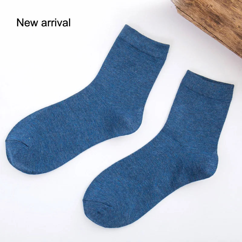 High Quality New Arrival Brand 5Pairs/lot Men Socks Cotton & Bamboo Fiber Classic Business Men's Socks Deodorant Dress Socks