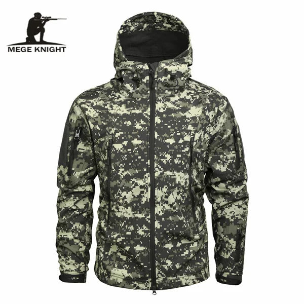 Mege Brand Clothing Autumn Men's Military Camouflage Fleece Jacket Army Tactical Clothing  Male Camouflage Windbreakers