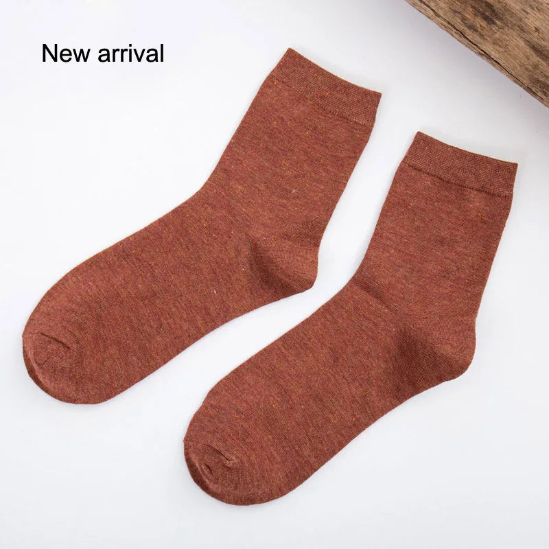 High Quality New Arrival Brand 5Pairs/lot Men Socks Cotton & Bamboo Fiber Classic Business Men's Socks Deodorant Dress Socks