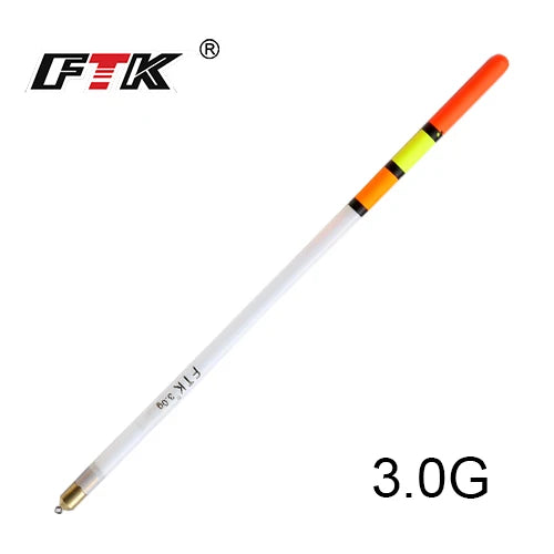 FTK 10PCS/LOT 1.5/2.0/2.5/2.6/3.0G Clear Plastic Fishing Float Carp / Coarse Fishing Floats Tube Mix Sizes