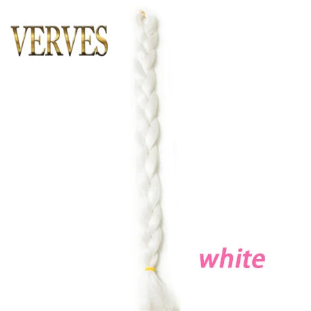 VERVES Treccia Capelli 100 cm Treccia Sintetica in Fibra Termica 165 g/Pezzo Extension per Capelli Treccia Jumbo Color Puro da Donna Rosa