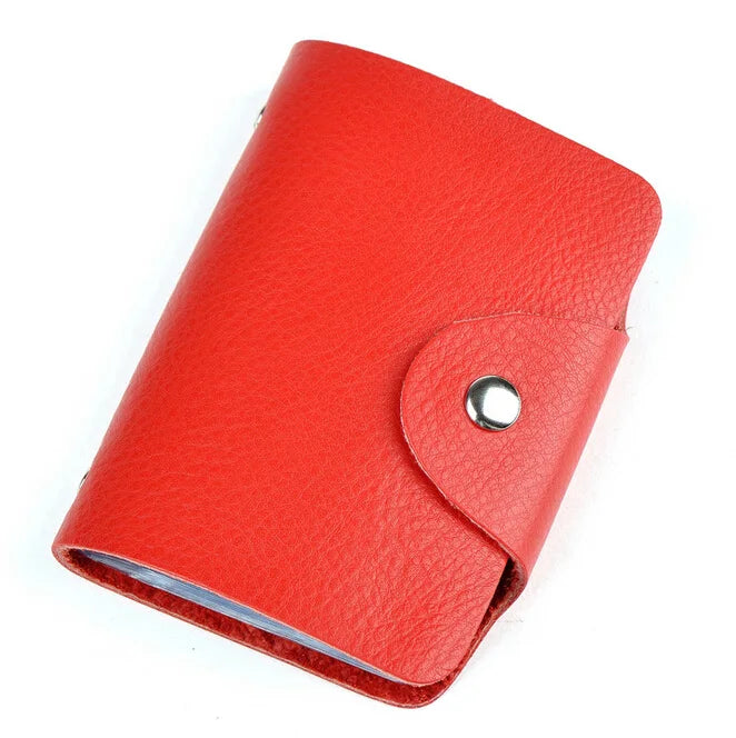 New Arrival Genuine Leather Business Card Case Women's ID Bag Female Credit Card Holder 26 Bank Cards Slots For Men