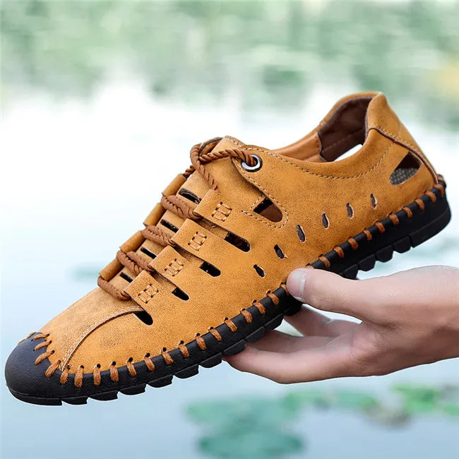 MIXIDELAI New Summer Comfortable Casual Shoes Loafers Men Shoes Quality Split Leather Shoes Men Flats Hot Sale Moccasins Shoes