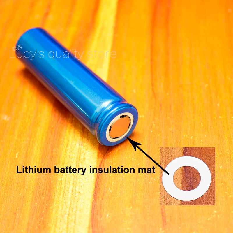 100pcs/lot 18650 Lithium Battery Positive Hollow Flat Insulation Pad Original Gasket Battery Accessories17*10.5*0.3MM