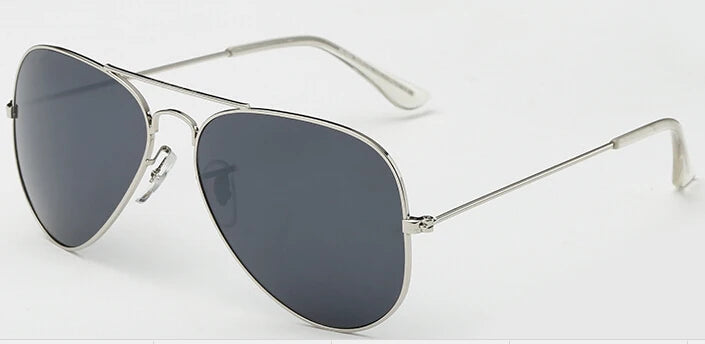 2024 Pilot Aviation Sunglasses MenShades Retro Classic Silver Sun Glasses Female Male  Brand  metal frame sunglasses sunshade