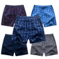Mens Underwear Boxers Shorts Casual Cotton Sleep Underpants Packag High Quality Plaid Loose Comfortable Homewear Striped Panties