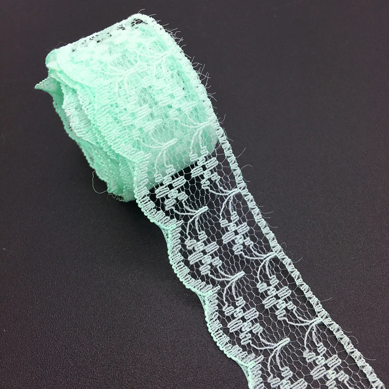 3/4" 20mm Wide (10yards/lot) Handicrafts Embroidered Net Lace Trim Ribbon DIY Wedding/Birthday/Christmas Decorations