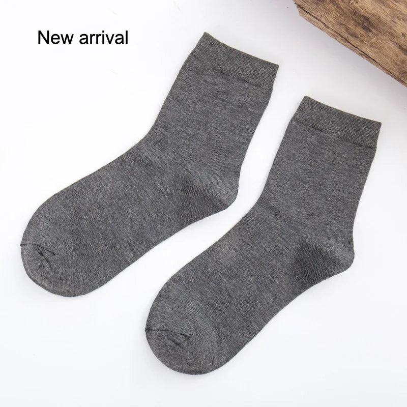 High Quality New Arrival Brand 5Pairs/lot Men Socks Cotton & Bamboo Fiber Classic Business Men's Socks Deodorant Dress Socks