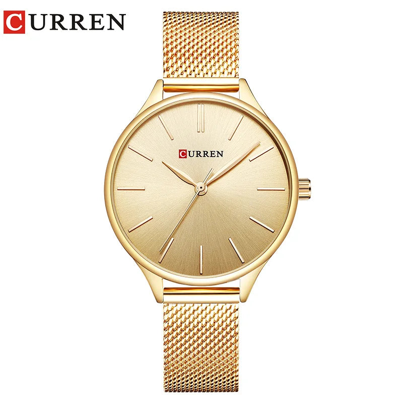 CURREN Hot Fashion Simple Style New Ladies Bracelet Watches Women Dress Wristwatch Quartz Female Clock Gifts relogios feminino