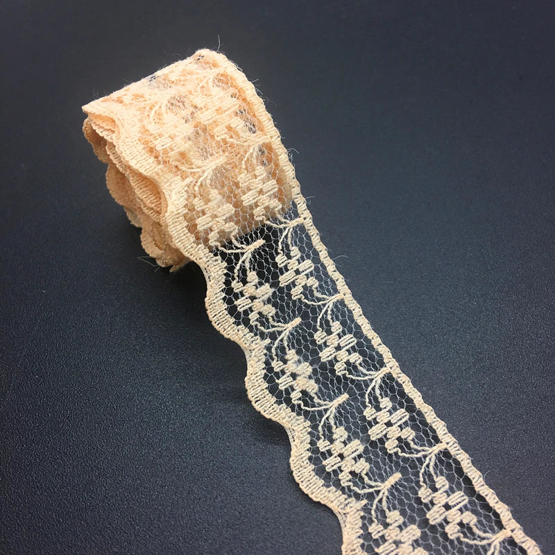 3/4" 20mm Wide (10yards/lot) Handicrafts Embroidered Net Lace Trim Ribbon DIY Wedding/Birthday/Christmas Decorations