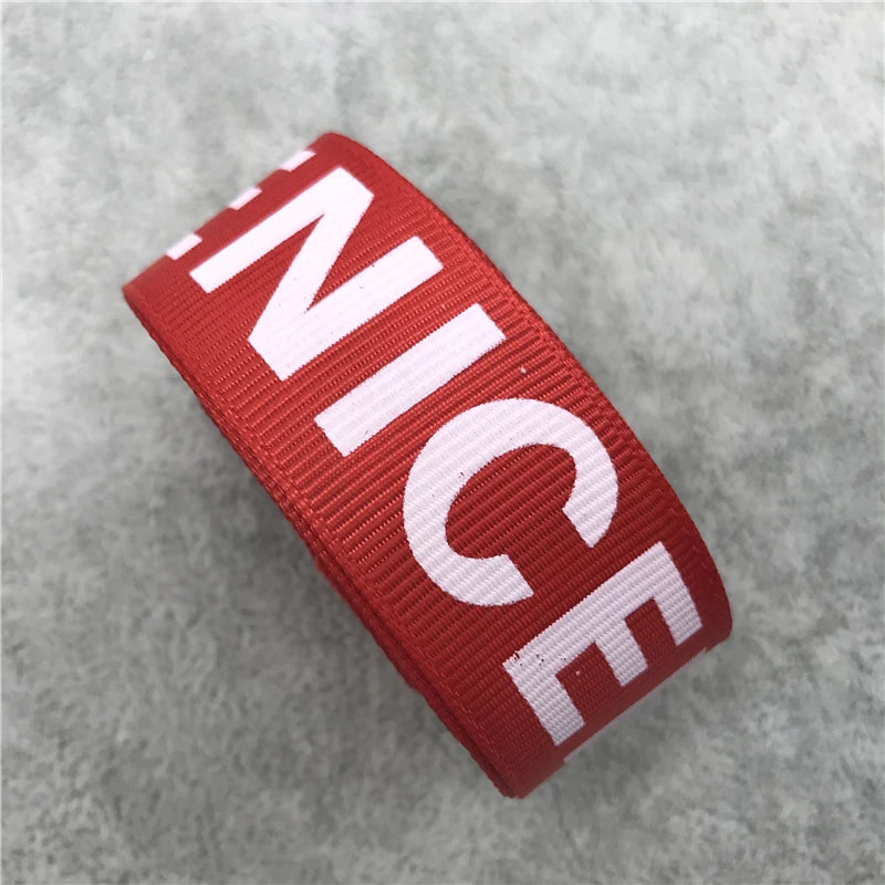 5Yards 1" (25mm) Printing NICE Grosgrain Ribbon Hair Bow Wedding Christmas Decoration Polyester Ribbon DIY Sewing