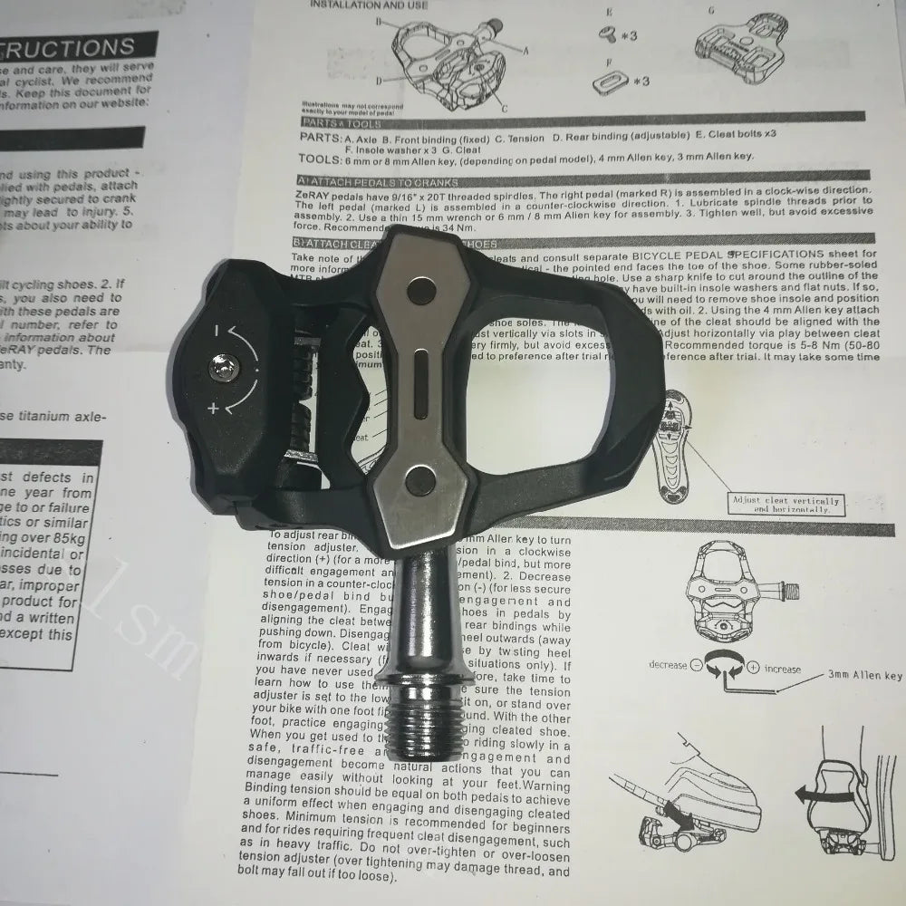ZERAY ZP-110 Road Carbon Fiber Ultralight Pedals Compatible Keo Self-Locking Pedal Professional Road Pedal With Cleat Set