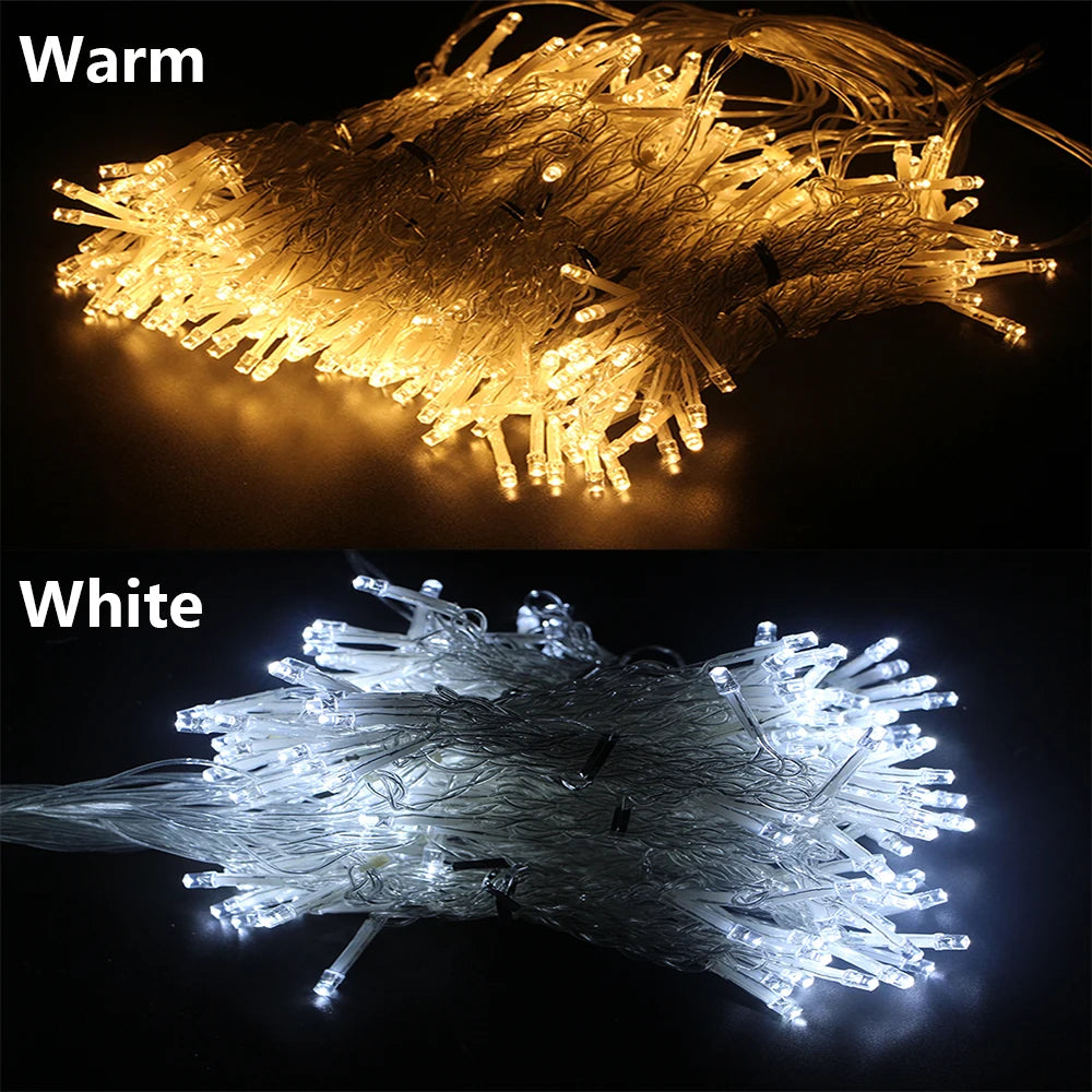 2x2/3x2/6x3M Wedding Fairy String Light Christmas 300 LED Holiday Garland For Garden Party Outdoor Home Street Curtain Decor