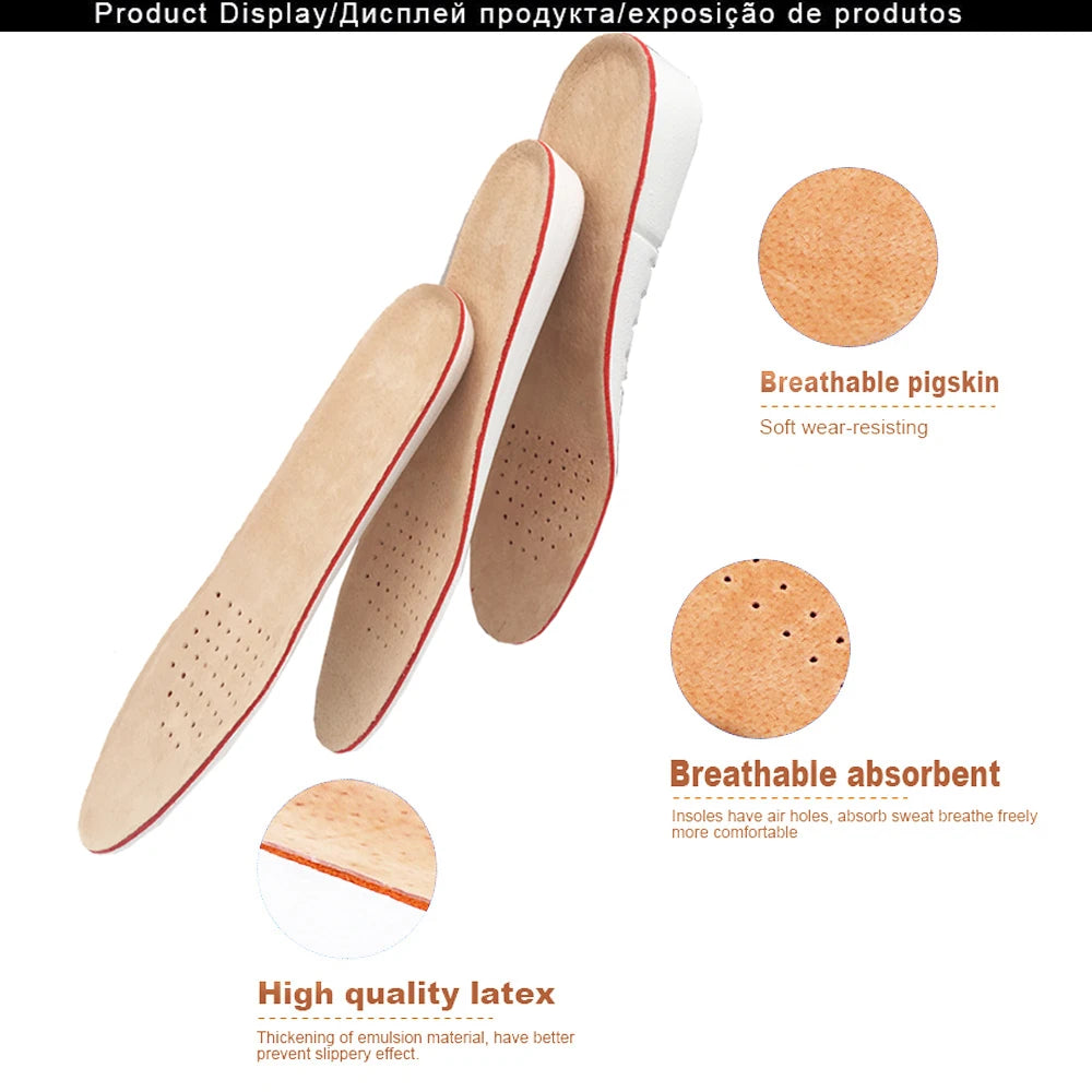 KOTLIKOFF Height Increase Insoles For Growth 1.5/2.5/3.5cm Invisible Height Lift Insole Inner Shoes Sole Heel Heightening Insert