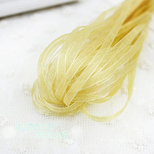 (40 meters/lot) 3mm organza ribbons wholesale gift wedding Christmas decoration wrapping lace