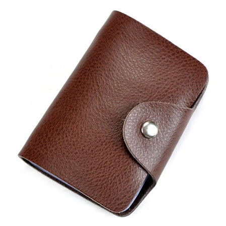 New Arrival Genuine Leather Business Card Case Women's ID Bag Female Credit Card Holder 26 Bank Cards Slots For Men