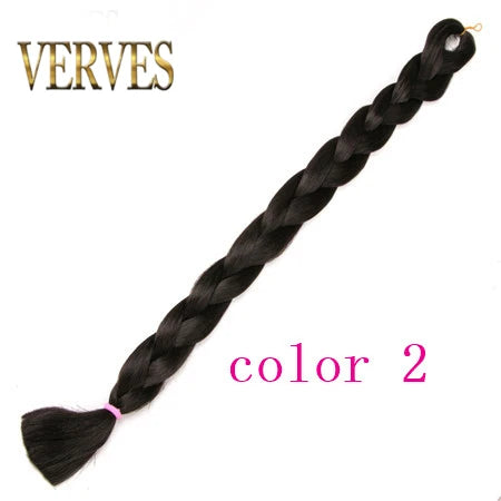 VERVES Treccia Capelli 100 cm Treccia Sintetica in Fibra Termica 165 g/Pezzo Extension per Capelli Treccia Jumbo Color Puro da Donna Rosa