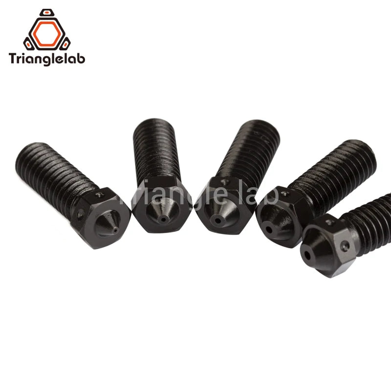 R Triangle Hardened Steel Volcano Nozzles For High Temperature 3D Printer PEI PEEK OR Carbon Fiber Filament For  Volcano Hotend