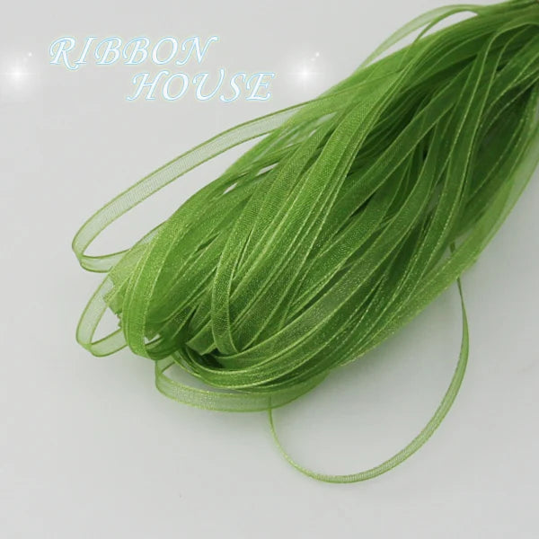 (40 meters/lot) 3mm organza ribbons wholesale gift wedding Christmas decoration wrapping lace
