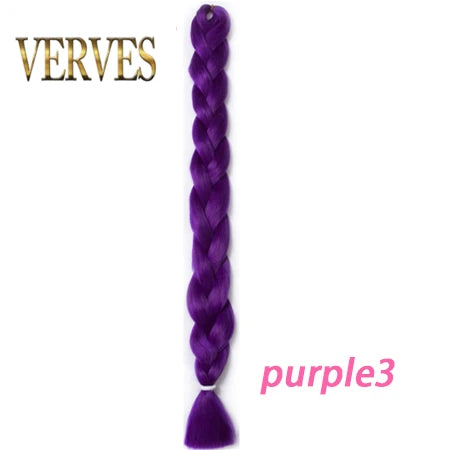 VERVES Treccia Capelli 100 cm Treccia Sintetica in Fibra Termica 165 g/Pezzo Extension per Capelli Treccia Jumbo Color Puro da Donna Rosa