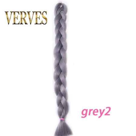 VERVES Treccia Capelli 100 cm Treccia Sintetica in Fibra Termica 165 g/Pezzo Extension per Capelli Treccia Jumbo Color Puro da Donna Rosa