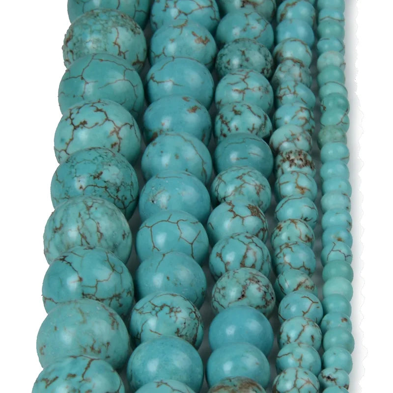 4 6 8 10 12mm Natural Stone Beads Lava Amazonite Agates Amethysts Turuoqises Round Loose Beads For DIY Making Bracelets Jewelry