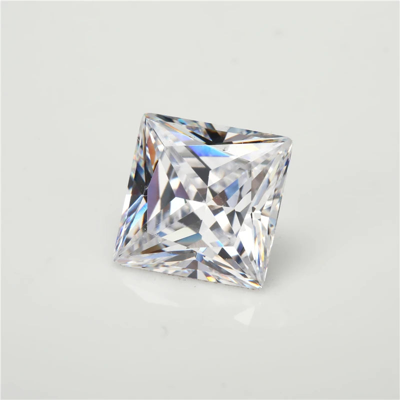 Size 1.5x1.5~12x12mm Square Shape Princess Cut 5A White CZ Stone Zircon Synthetic Gems Cubic Zirconia For Jewelry