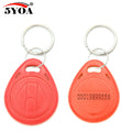 100pcs/lot RFID Keychain Card Tag Key 125khz ID Keyfob TK4100 EM4100 Access Control Time Attendance Fob Token Ring