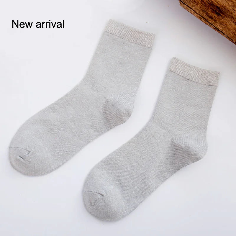 High Quality New Arrival Brand 5Pairs/lot Men Socks Cotton & Bamboo Fiber Classic Business Men's Socks Deodorant Dress Socks