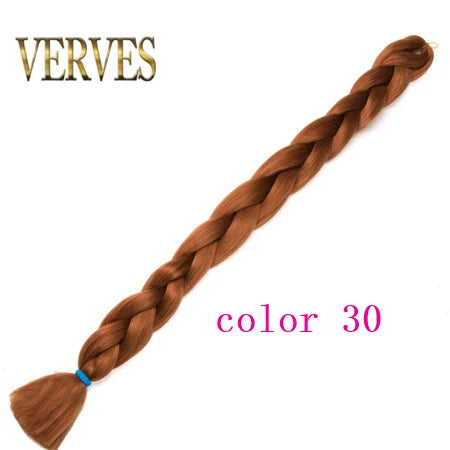 VERVES Treccia Capelli 100 cm Treccia Sintetica in Fibra Termica 165 g/Pezzo Extension per Capelli Treccia Jumbo Color Puro da Donna Rosa
