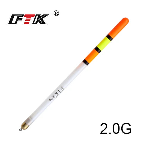 FTK 10PCS/LOT 1.5/2.0/2.5/2.6/3.0G Clear Plastic Fishing Float Carp / Coarse Fishing Floats Tube Mix Sizes