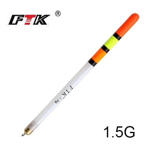 FTK 10PCS/LOT 1.5/2.0/2.5/2.6/3.0G Clear Plastic Fishing Float Carp / Coarse Fishing Floats Tube Mix Sizes