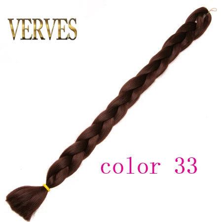 VERVES Treccia Capelli 100 cm Treccia Sintetica in Fibra Termica 165 g/Pezzo Extension per Capelli Treccia Jumbo Color Puro da Donna Rosa