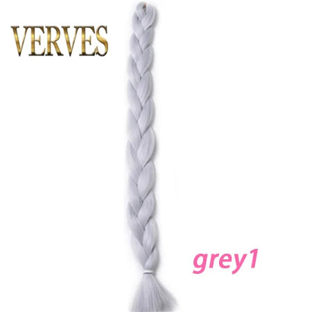 VERVES Treccia Capelli 100 cm Treccia Sintetica in Fibra Termica 165 g/Pezzo Extension per Capelli Treccia Jumbo Color Puro da Donna Rosa