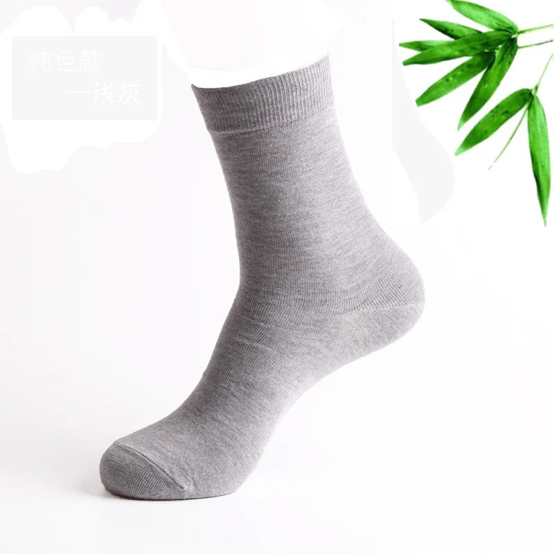 High Quality New Arrival Brand 5Pairs/lot Men Socks Cotton & Bamboo Fiber Classic Business Men's Socks Deodorant Dress Socks