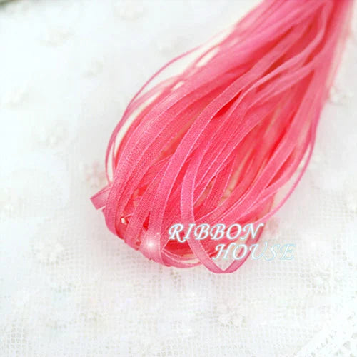 (40 meters/lot) 3mm organza ribbons wholesale gift wedding Christmas decoration wrapping lace