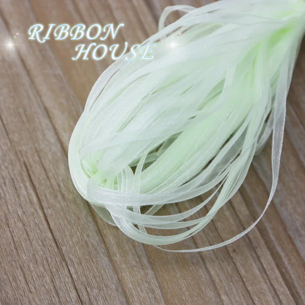 (40 meters/lot) 3mm organza ribbons wholesale gift wedding Christmas decoration wrapping lace